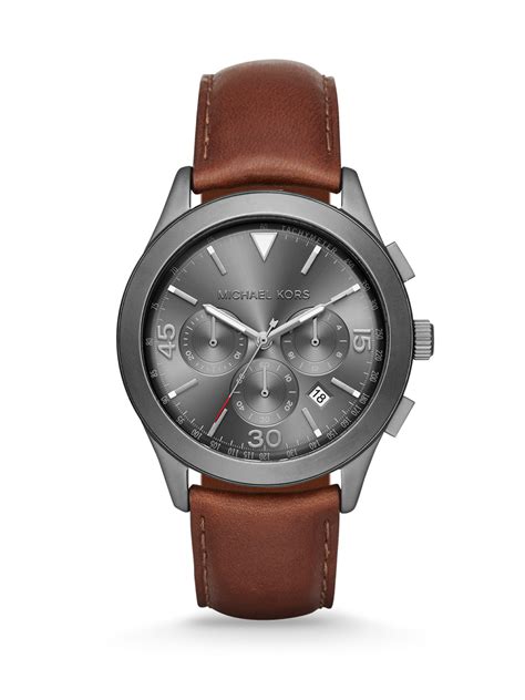 michael kors gareth anzeigen|Michael Kors Gareth Black Dial Leather Strap Chronograph Men .